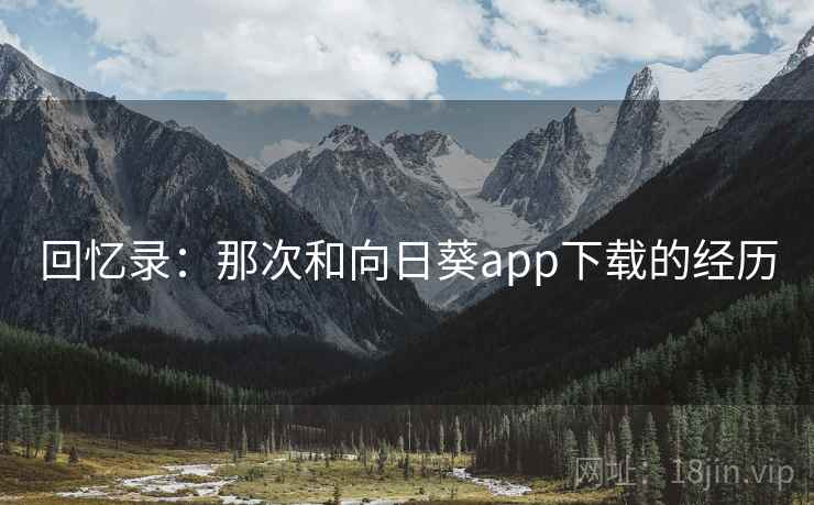 回忆录：那次和向日葵app下载的经历